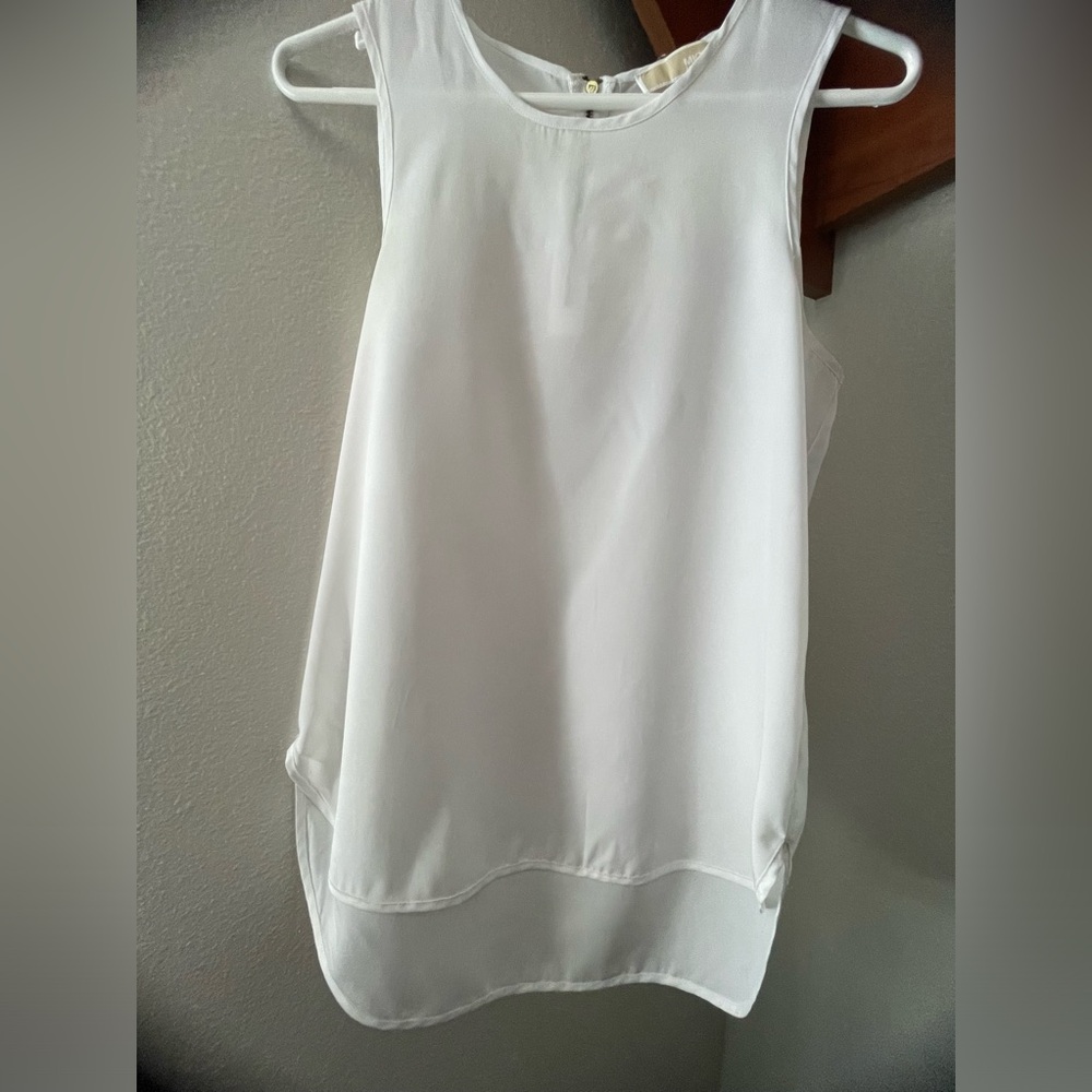 Michael Kors sleeveless Shirt Womens S White blouse cami lightweight